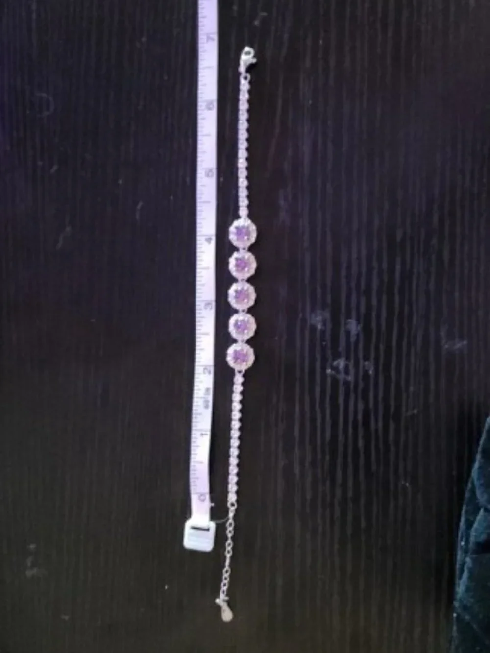 Amethyst Halo Tennis Bracelet - Purple Sparkle